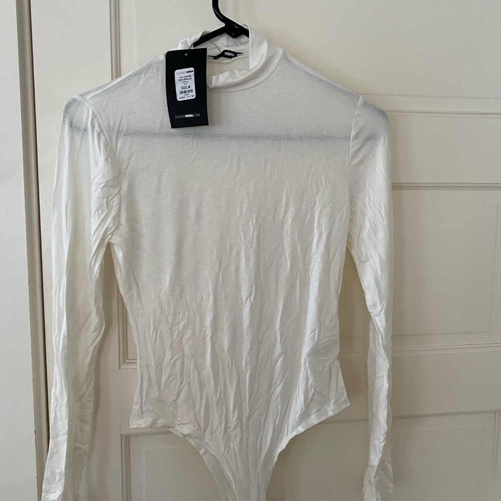 White Fashion Nova Body Suit